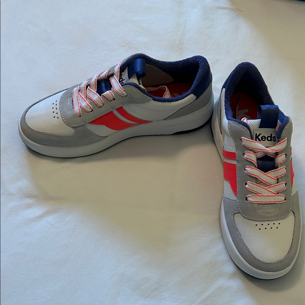 Keds Women's White and Pink Athletic Shoes
